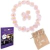 WELOONA® Runas vikingas - Juego de 25 piedras (cuarzo rosa) - Litoterapia - Piedras semipreciosas - Runas de cristal natural - Esoterismo, adivinación - Chakra - Idea de regalo original